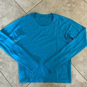 Lululemon Swiftly Long Sleeve Race Length Poolside Blue